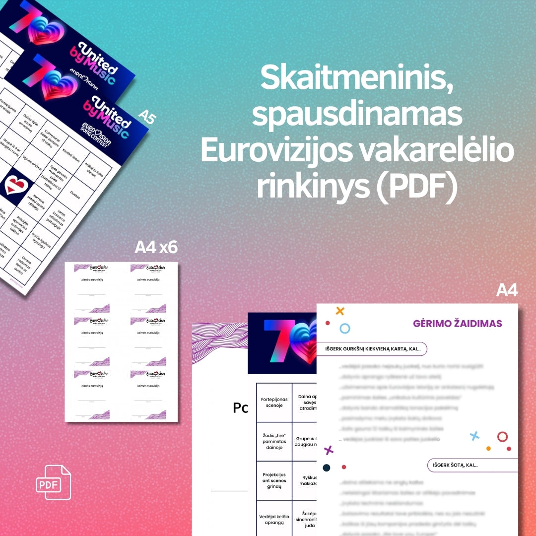 Eurovizijos vakarėlio rinkinys 2026