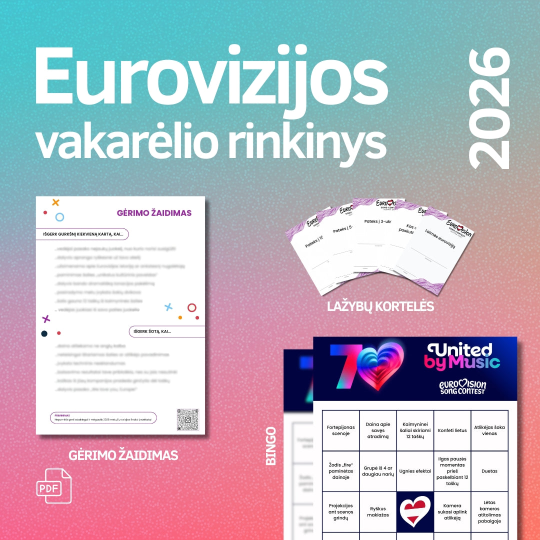 Eurovizijos vakarėlio rinkinys 2026