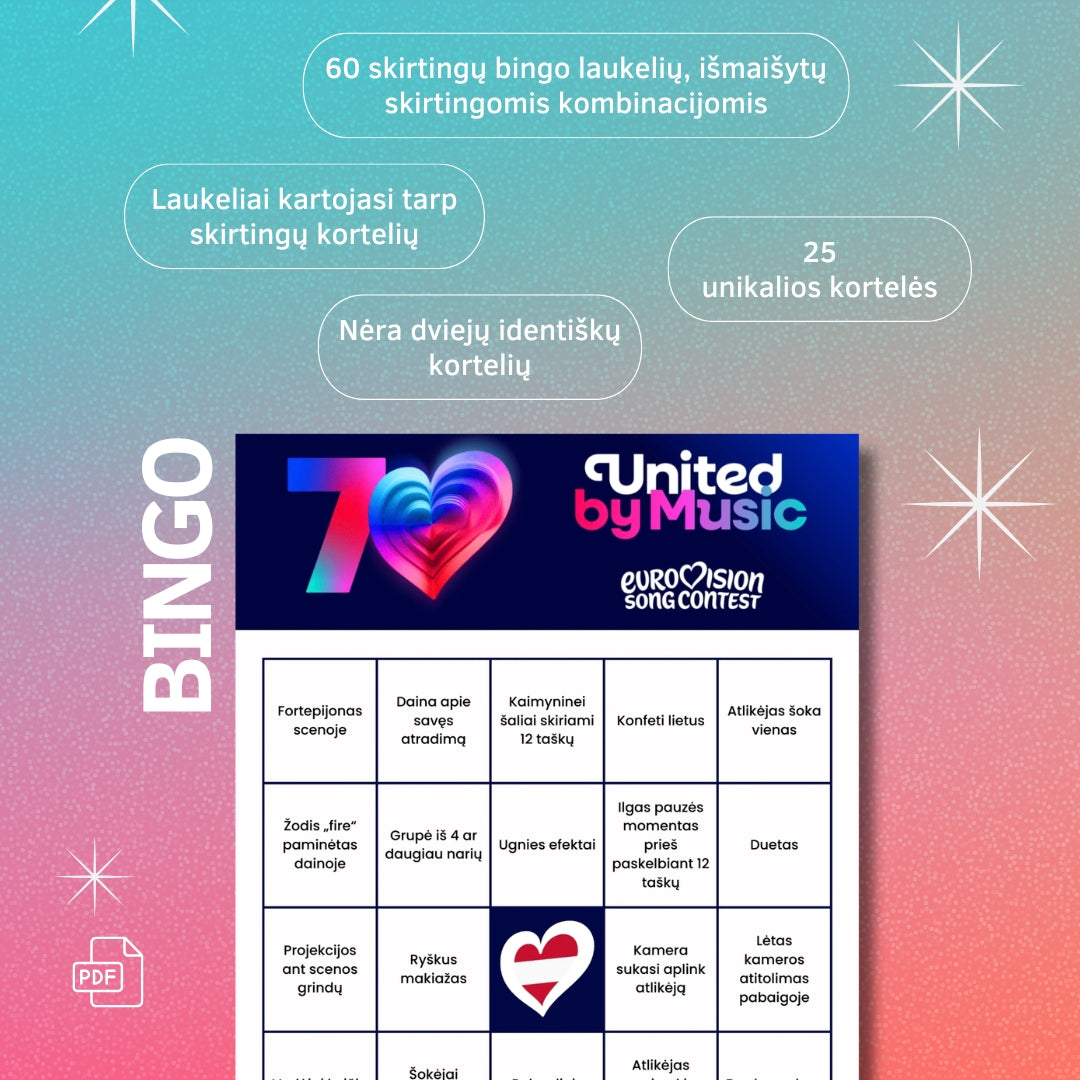 Eurovizijos vakarėlio rinkinys 2026